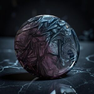 Handmade epoxy resin Decorative coaster

Aprx 1/2 thick and 3" wide